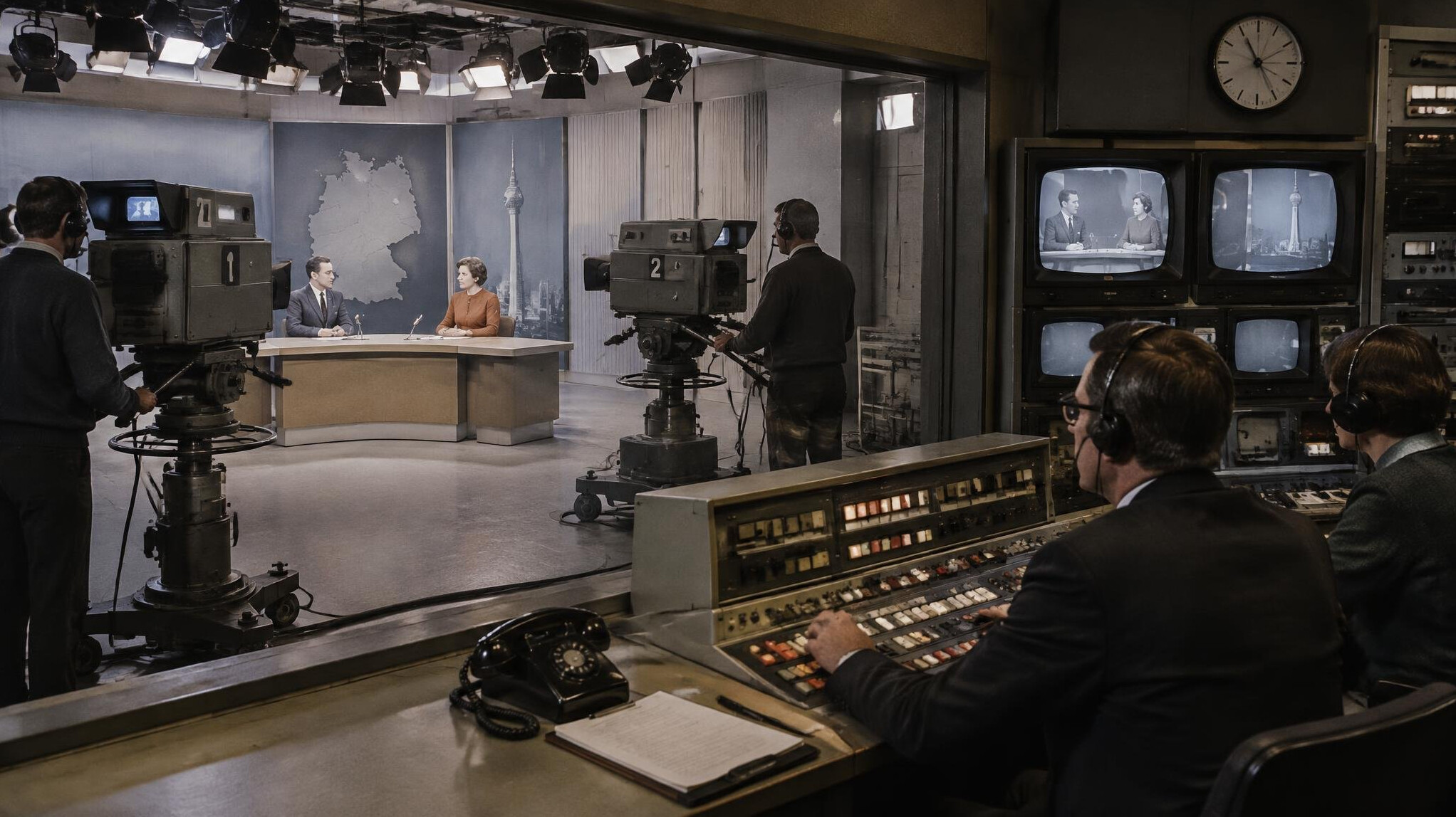 vintage german television studio