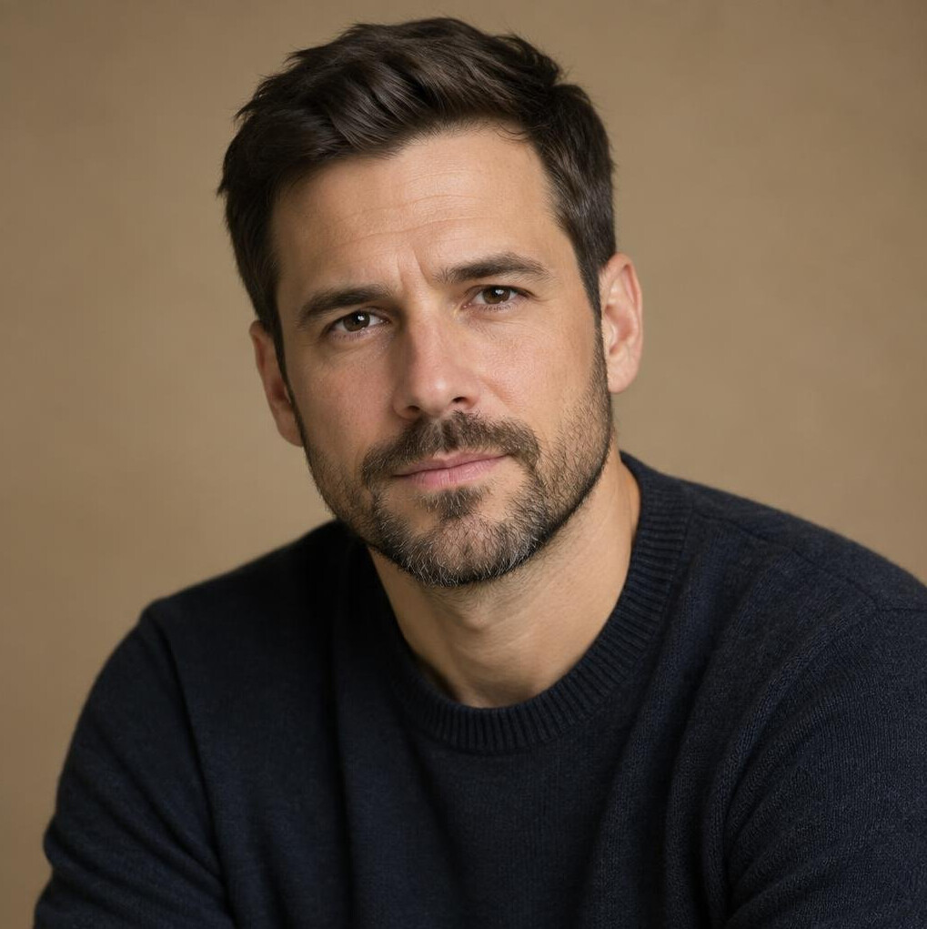 Studio portrait of a man technology editor