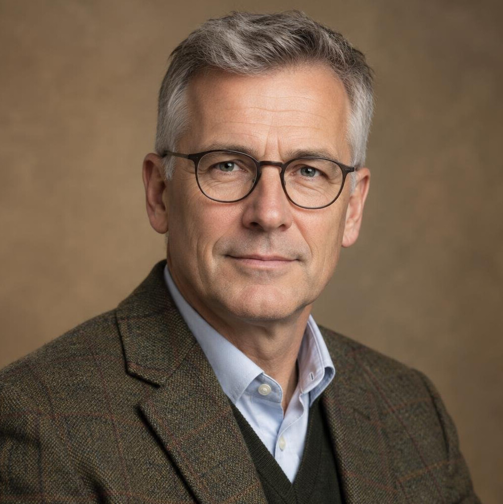 Studio portrait of a man managing editor