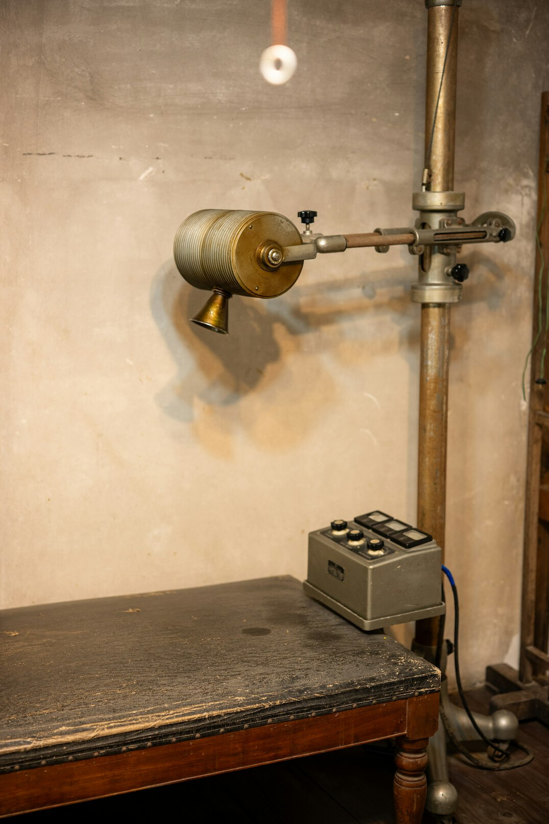 Vintage radio and television studio microphone setup