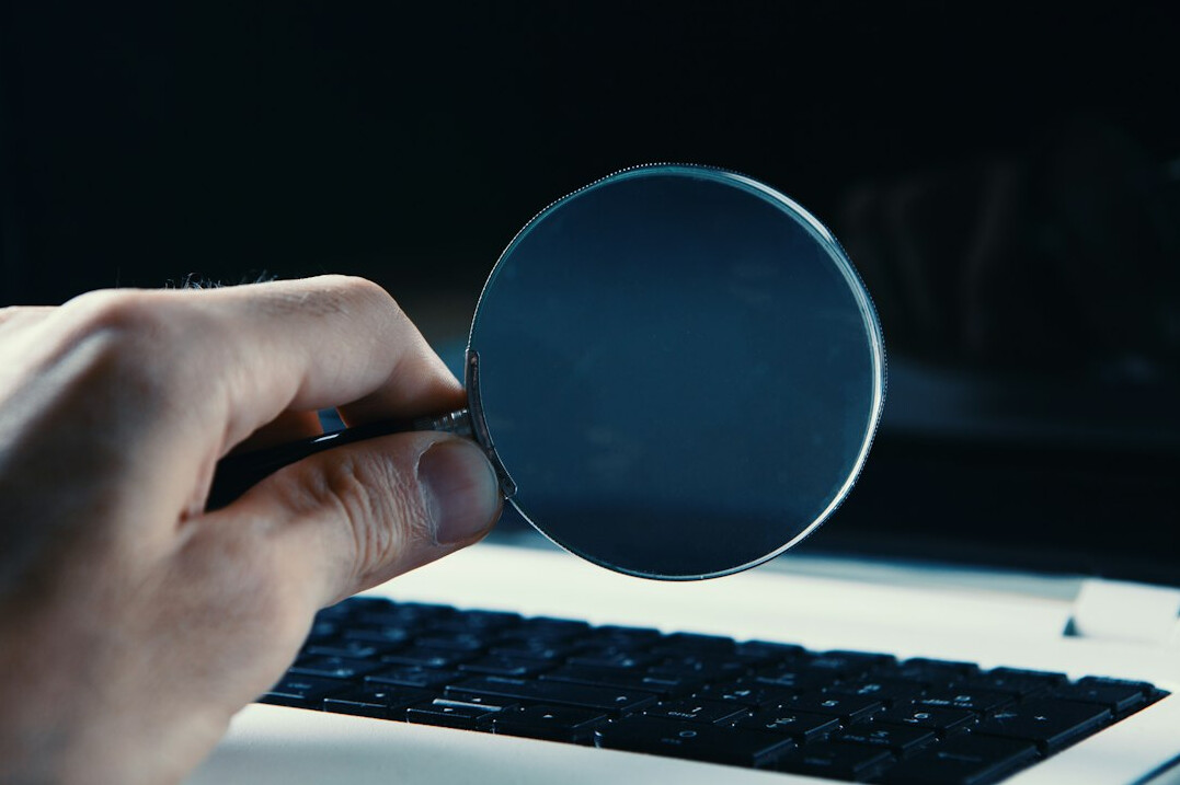 detective examining clues