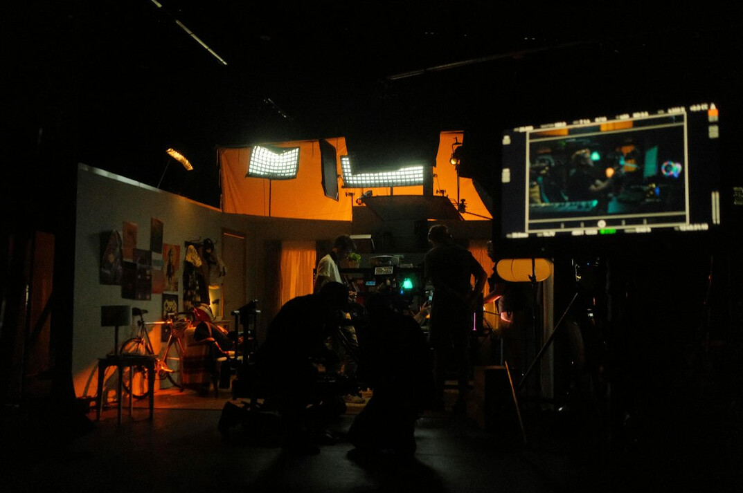 modern digital tv studio