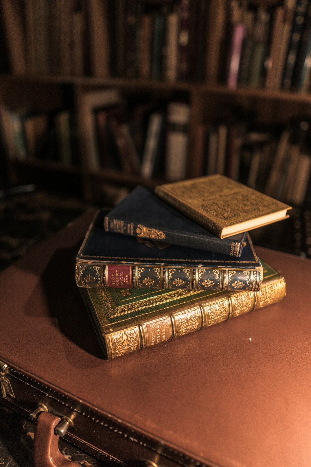 stack of mystery books