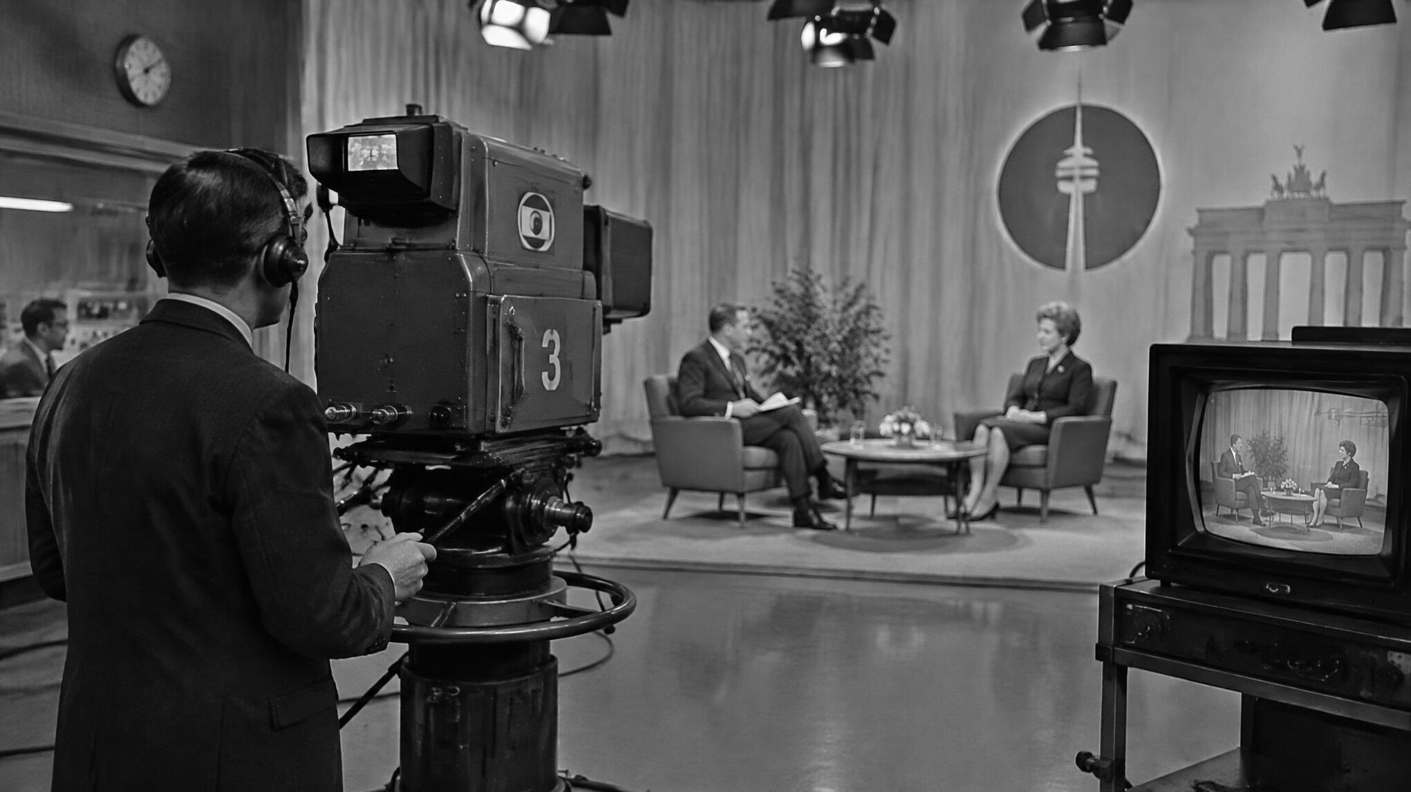 vintage german tv studio setup